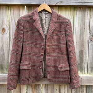 VINTAGE J.G. HOOK SCOTTISH WOOL PLAID BLAZER